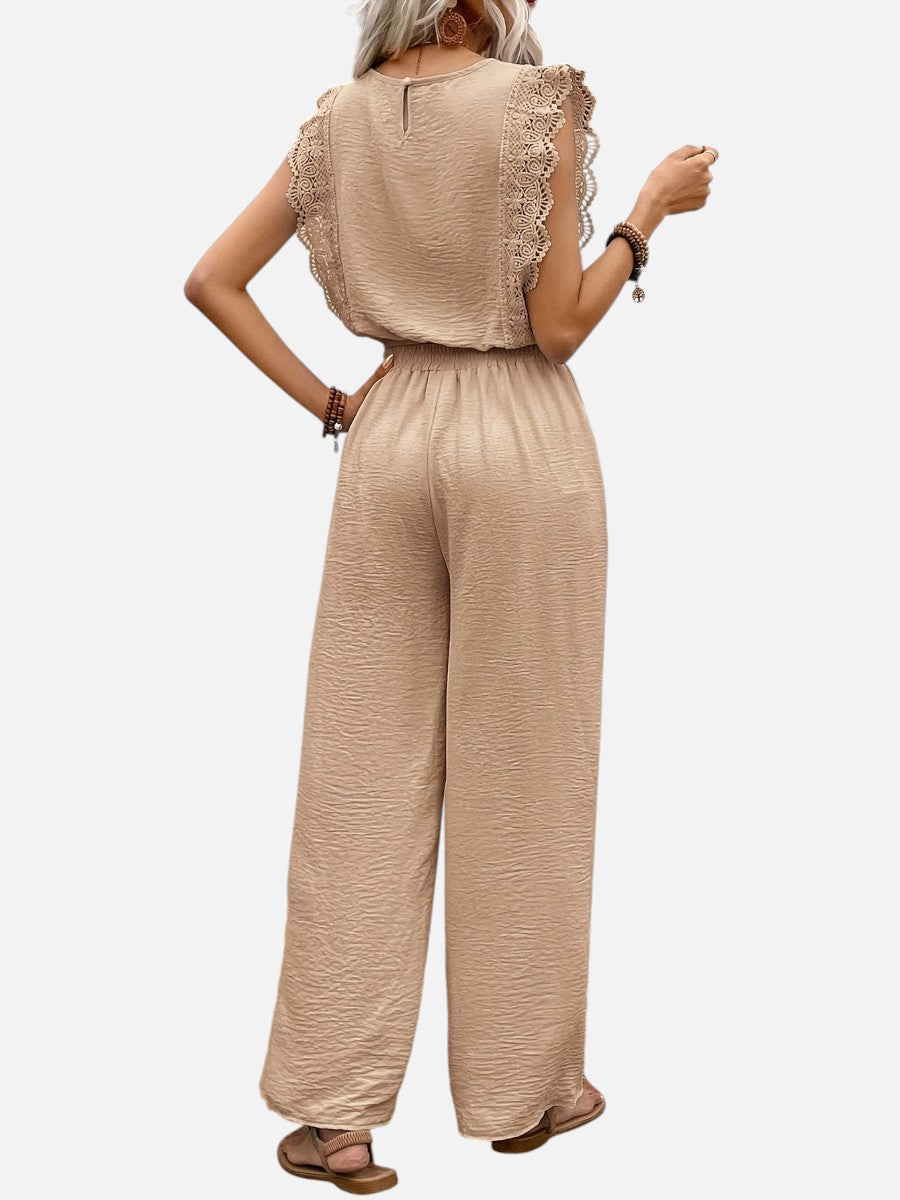 Women's Casual Relaxed Top and Wide Leg Trousers Set