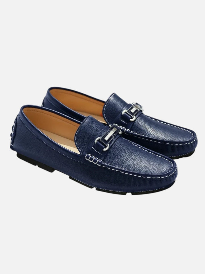 Men's Classic Leather Cushioned Slip-On Loafers