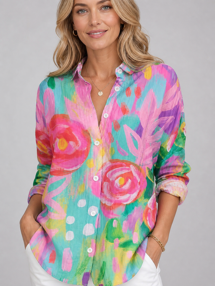 Women's Casual Printed Relaxed Fit Blouse