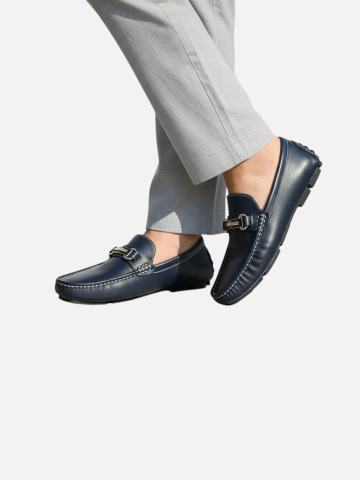 Men's Classic Leather Cushioned Slip-On Loafers