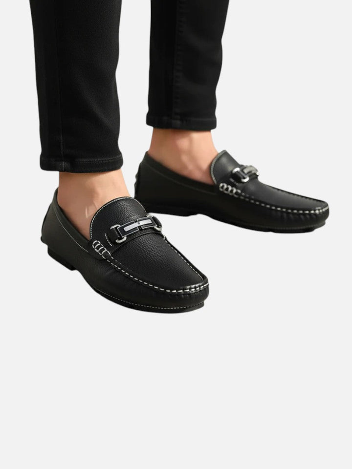Men's Classic Leather Cushioned Slip-On Loafers