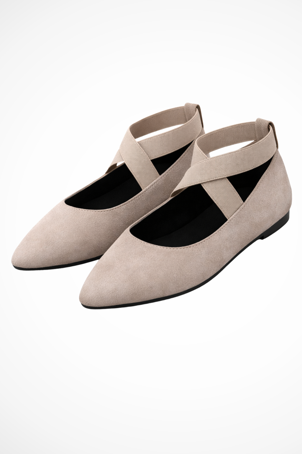 Womens Ballet Flats Pointed Toe Ankle Strap - Clovrio