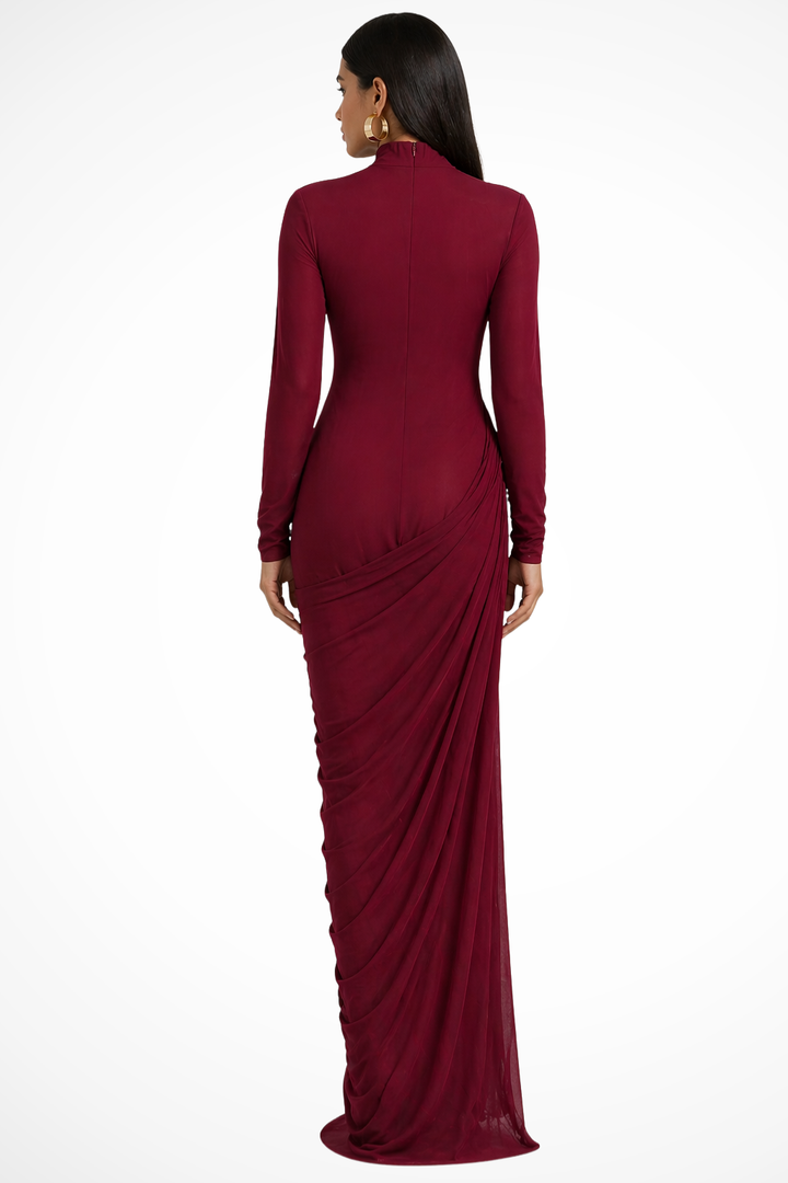 Siopie Women's Long Sleeve High Neck Maxi Dress