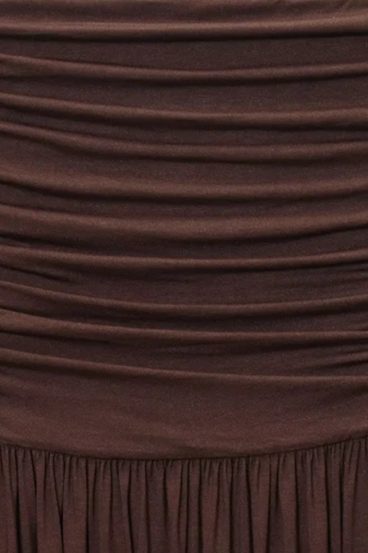 Siopie Women's Strapless Pleated Maxi Dress
