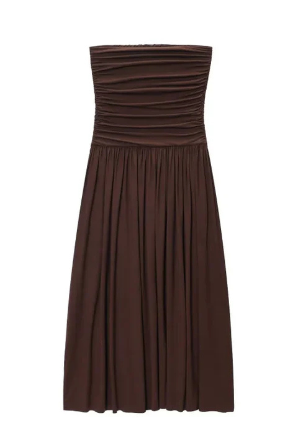 Siopie Women's Strapless Pleated Maxi Dress