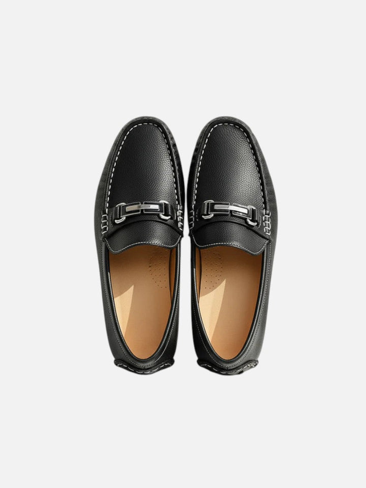 Men's Classic Leather Cushioned Slip-On Loafers
