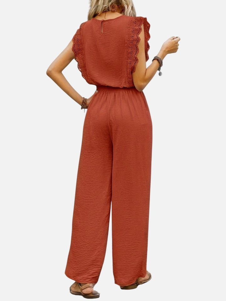Women's Casual Relaxed Top and Wide Leg Trousers Set