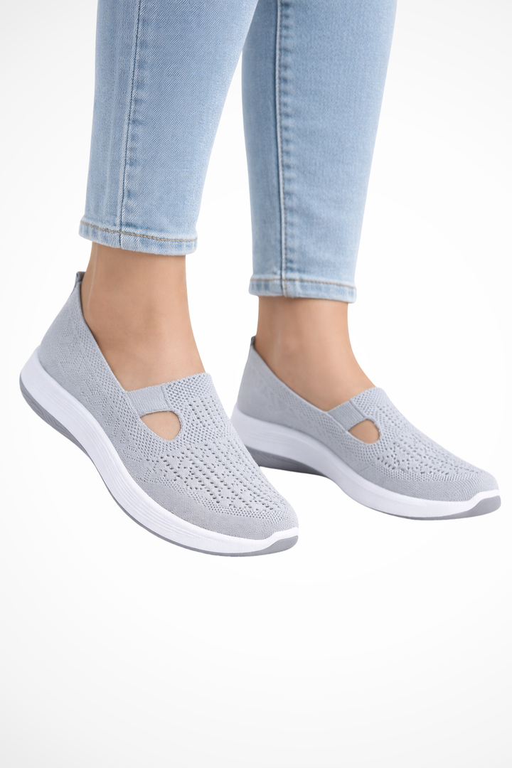 Siopie Women's Slip On Casual Trainers in Grey