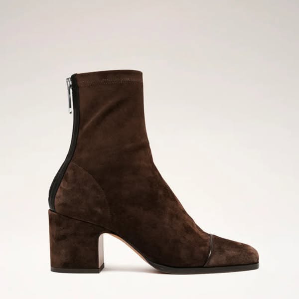 Women's Stylish Suede Heeled Ankle Boots