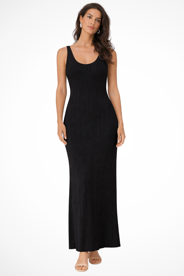 Womens Sleeveless Knit Maxi Dress Relaxed Fit - Clovrio