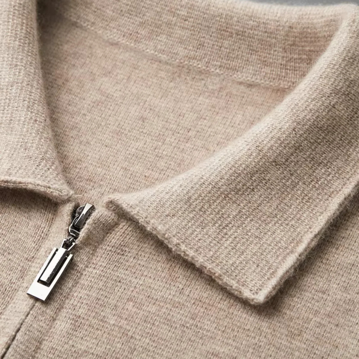 Men's Classic Wool Zip-Up Cardigan