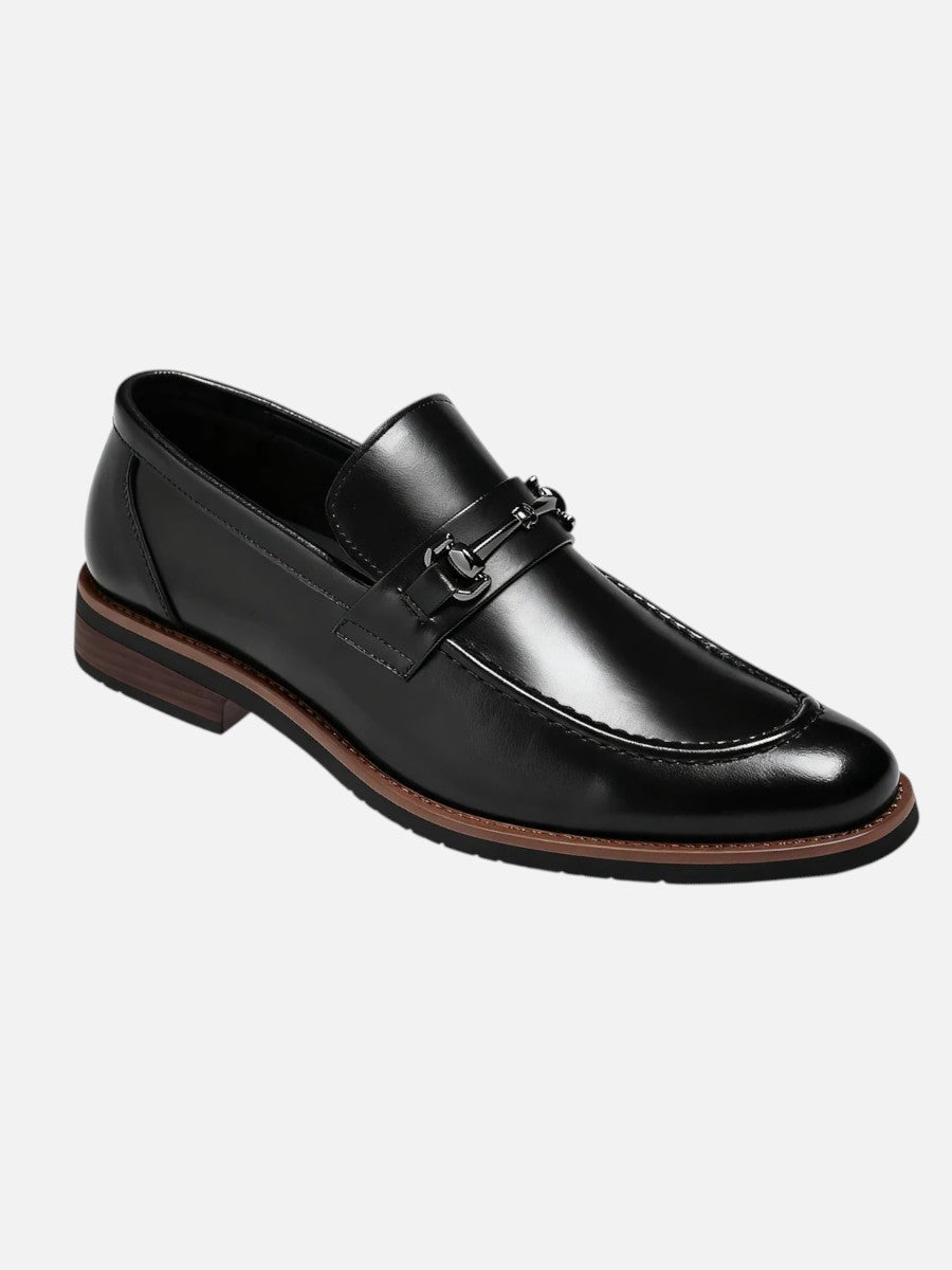 Men's Classic Polished Leather Slip-On Loafers