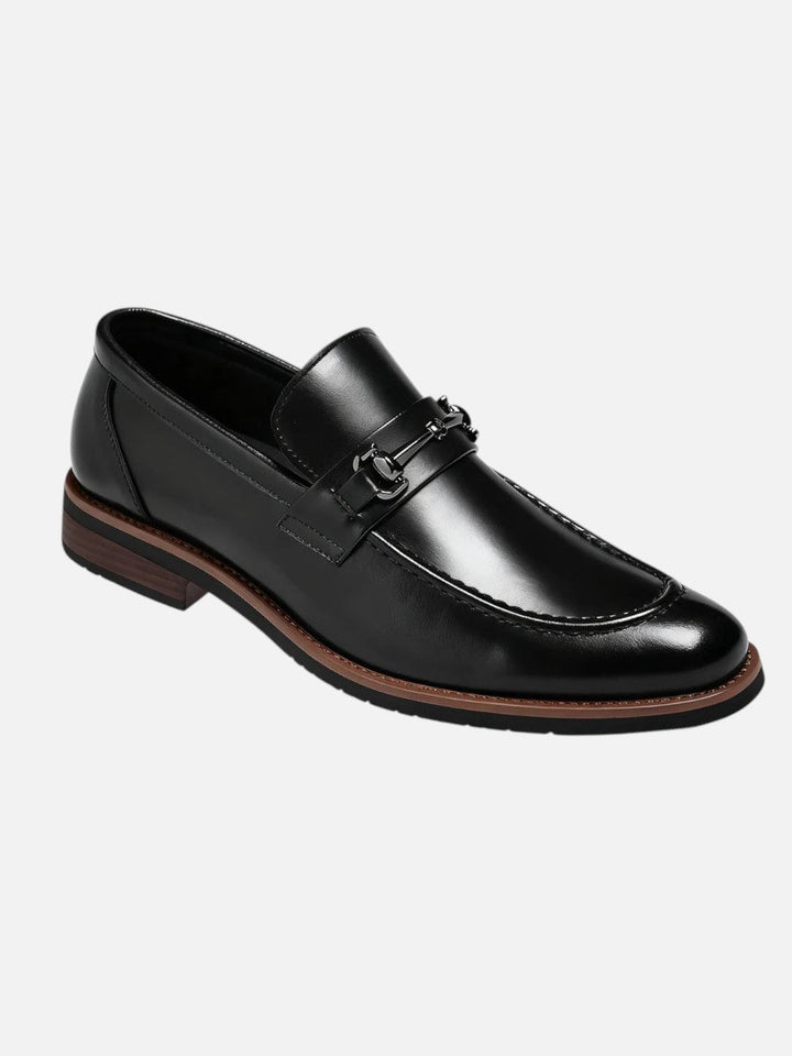 Men's Classic Polished Leather Slip-On Loafers