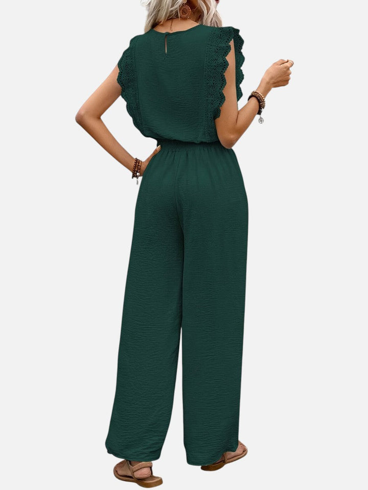 Women's Casual Relaxed Top and Wide Leg Trousers Set