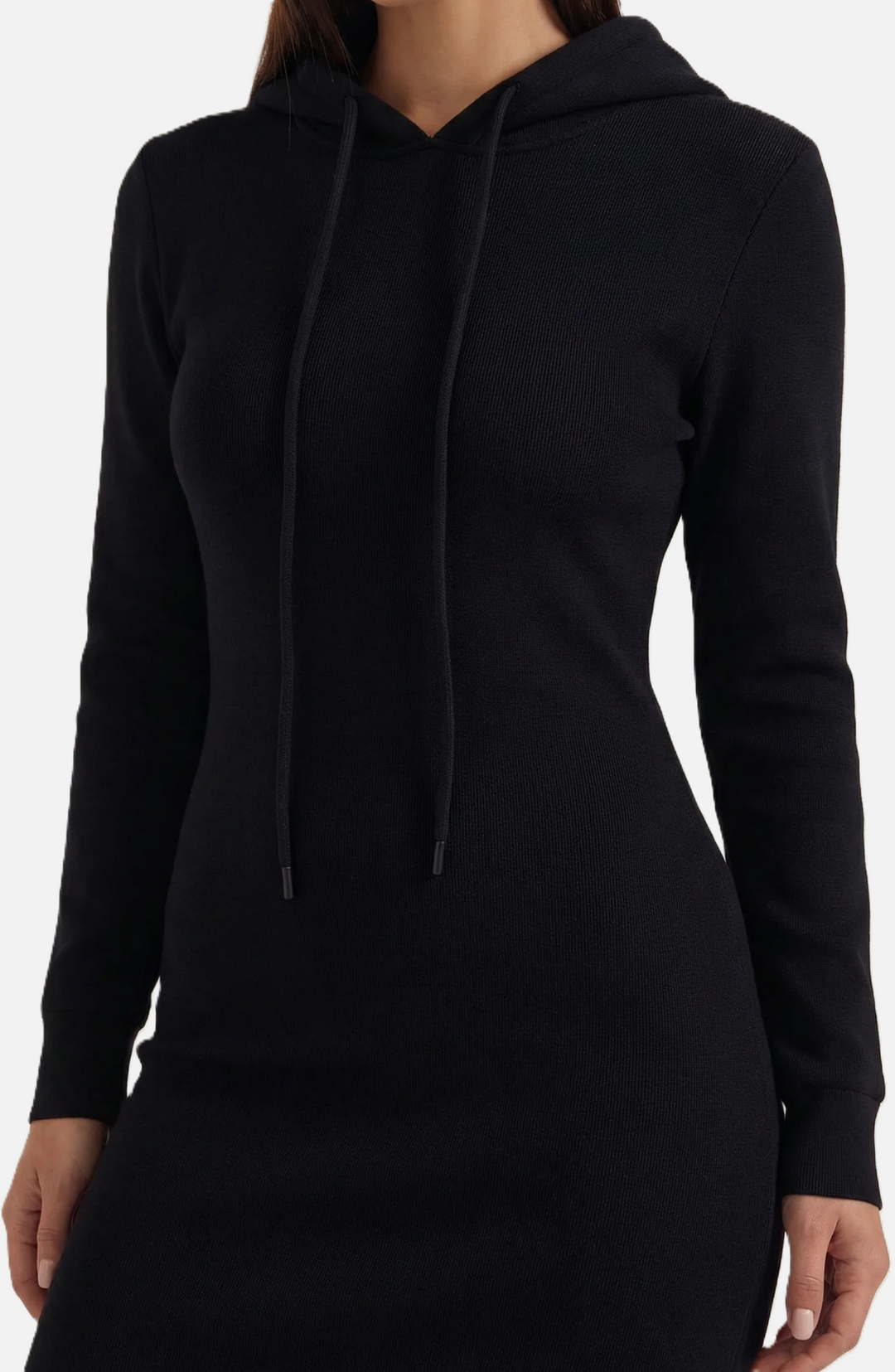 Womens Hooded Bodycon Maxi Dress Long Sleeve Casual