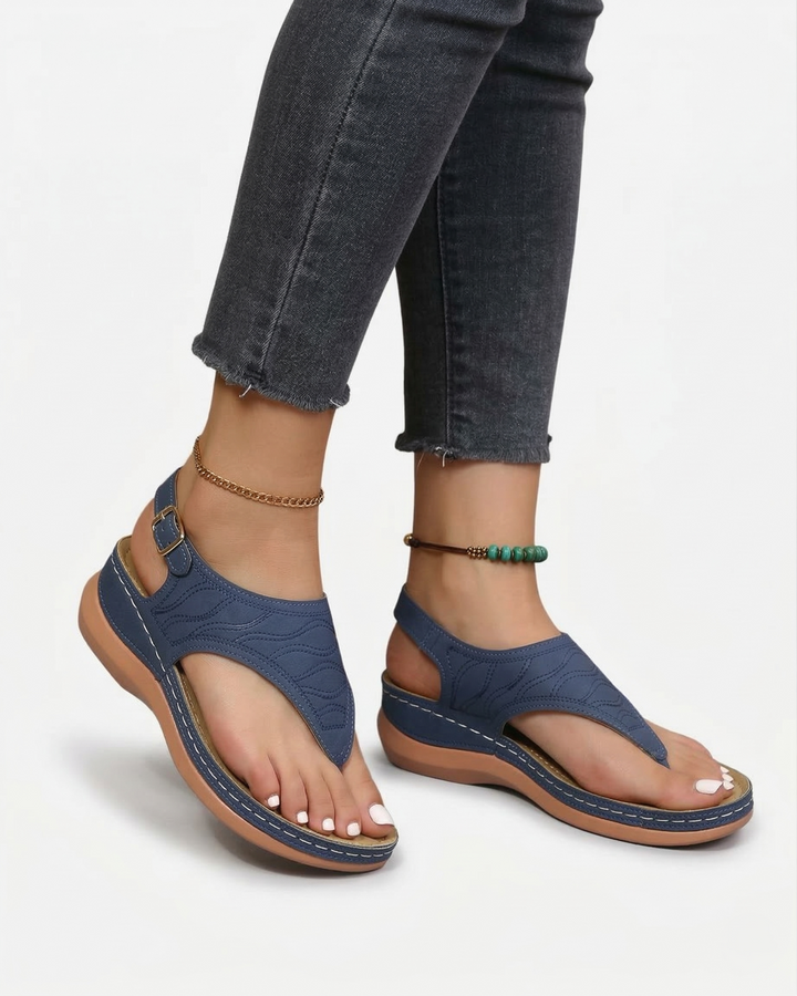 Womens Thong Sandals with Ankle Strap Casual Summer