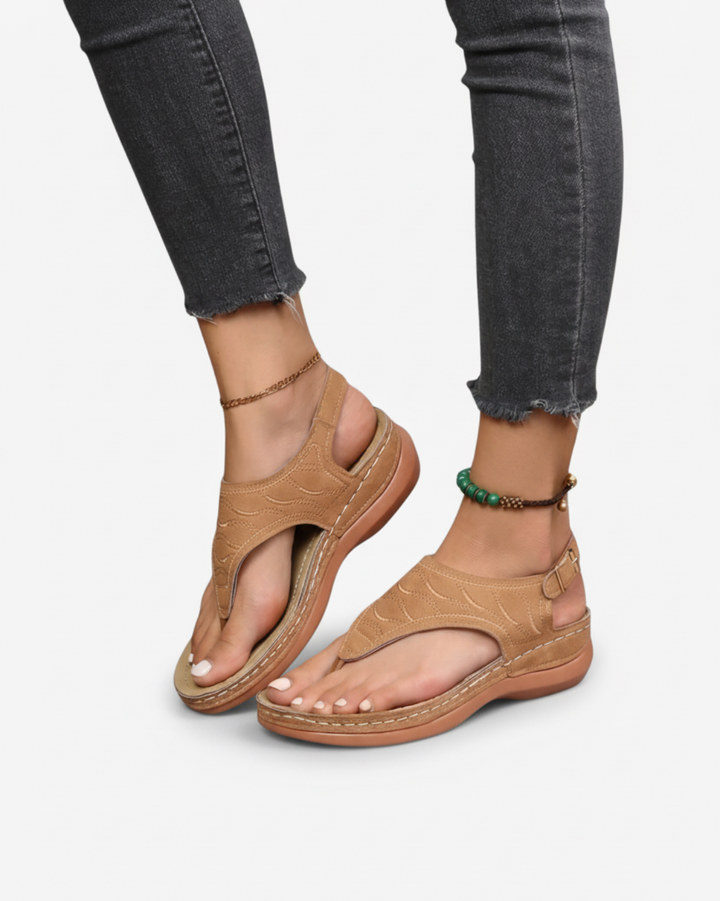 Womens Thong Sandals with Ankle Strap Casual Summer