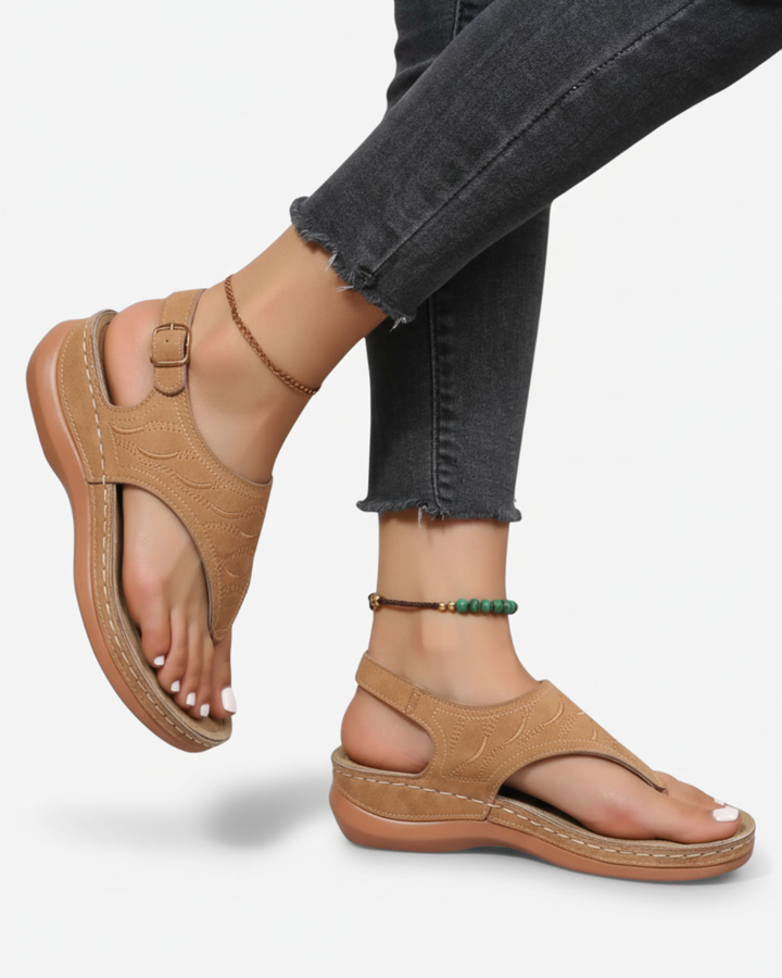 Womens Thong Sandals with Ankle Strap Casual Summer