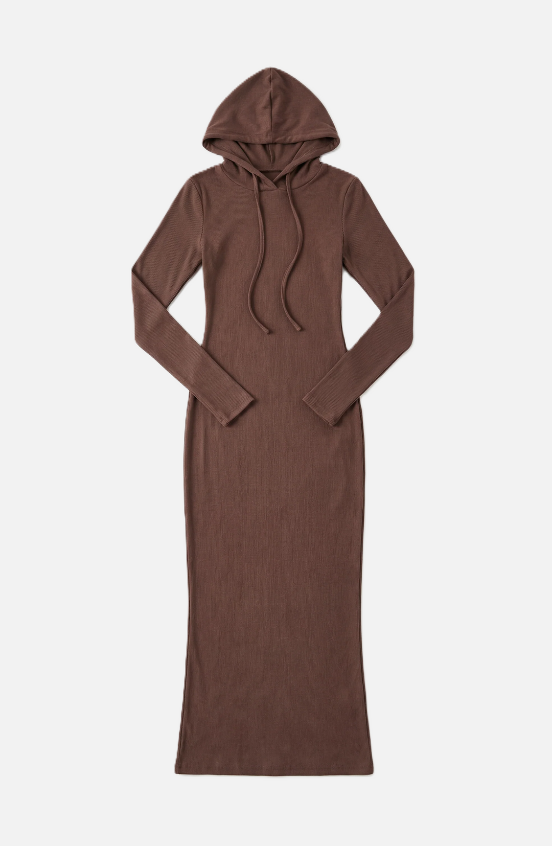 Womens Hooded Bodycon Maxi Dress Long Sleeve Casual