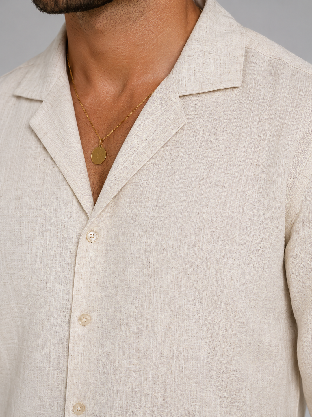 Men's Casual Linen Relaxed Fit Shirt and Trousers Set