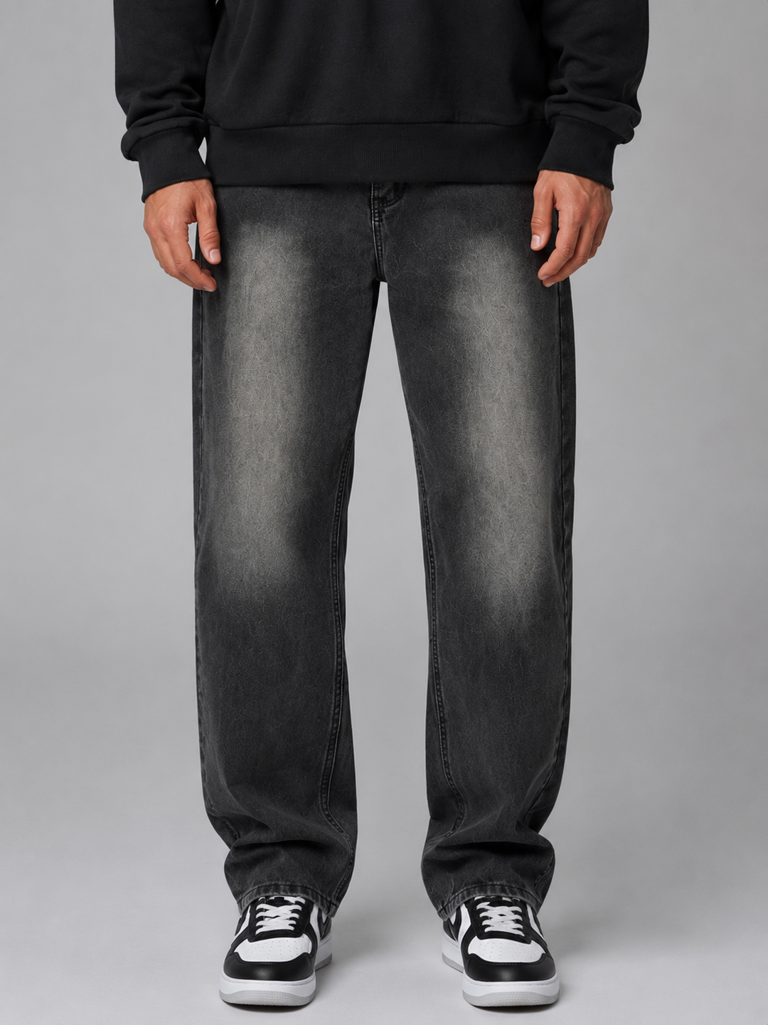 Men's Casual Vintage Washed Denim Straight Leg Jeans