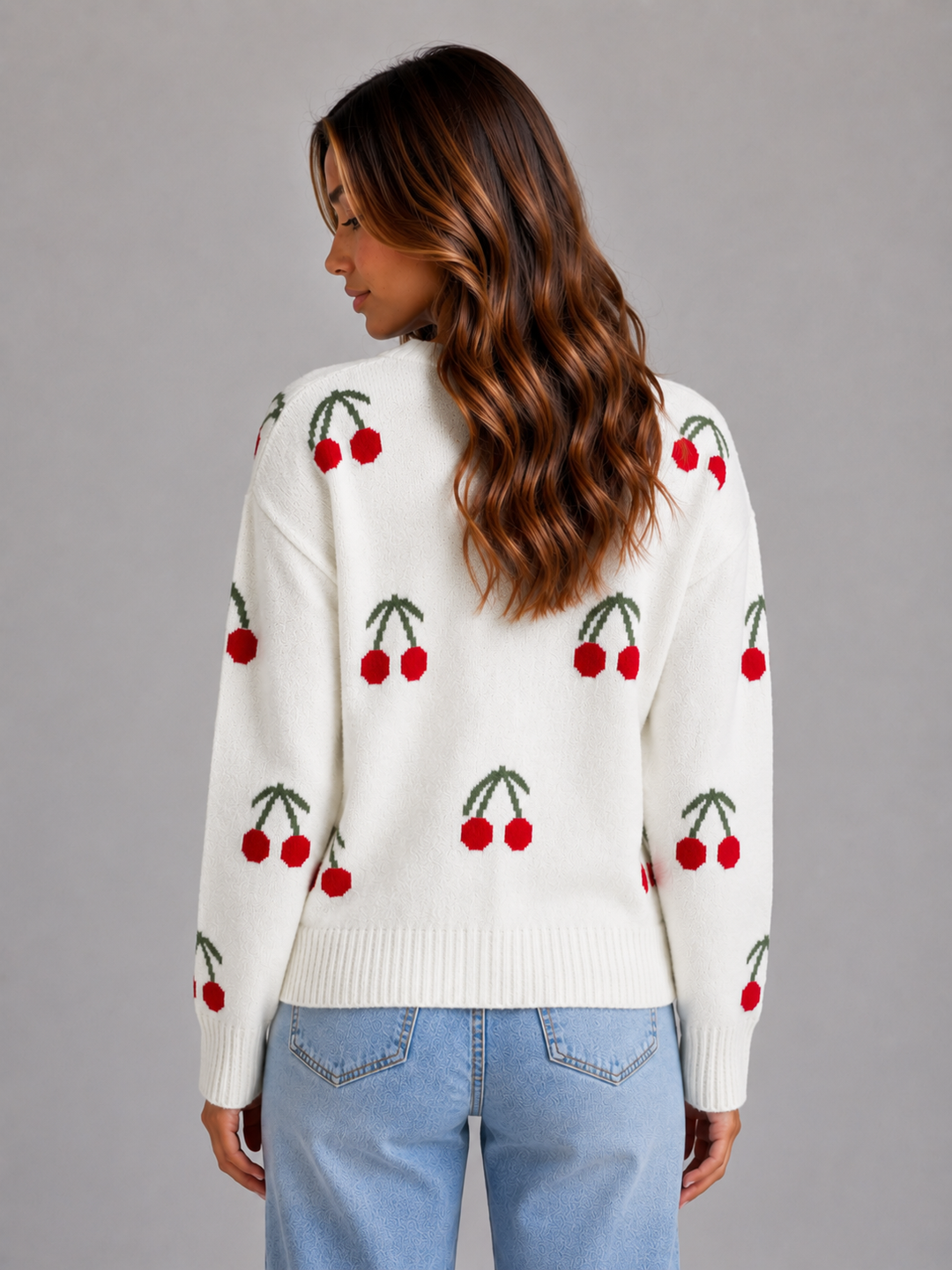 Women's Casual V-Neck Knit Cardigan with Button Front