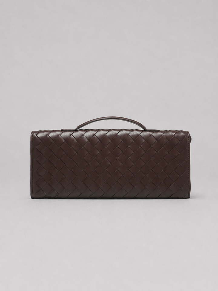 Women's Elegant Woven Leather Clutch Bag