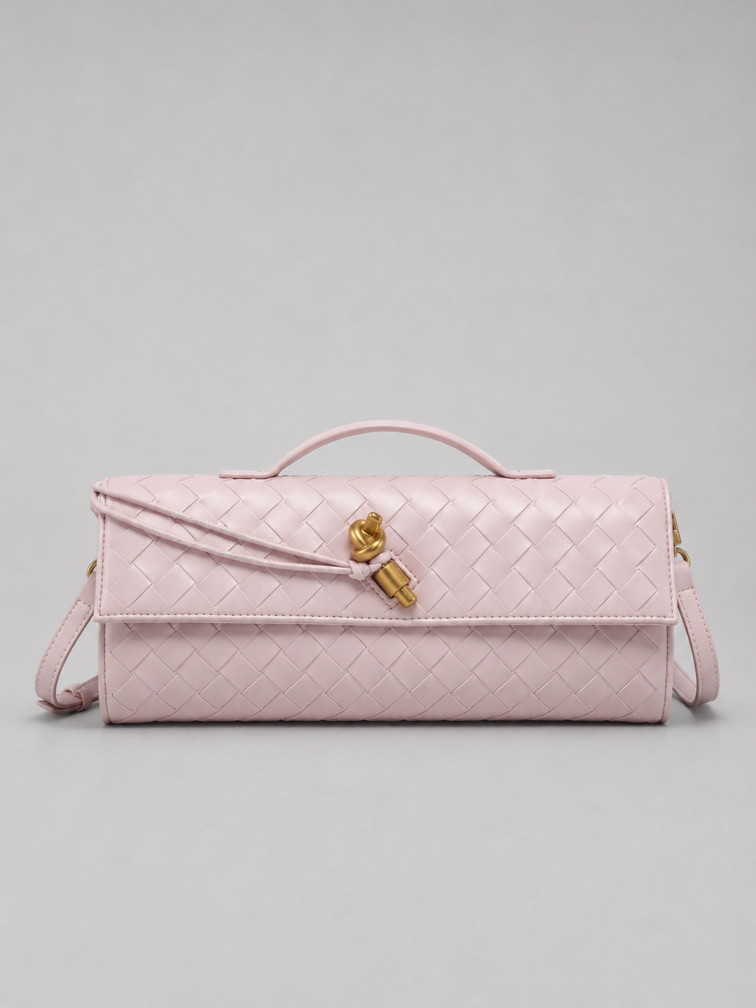Women's Elegant Woven Leather Clutch Bag