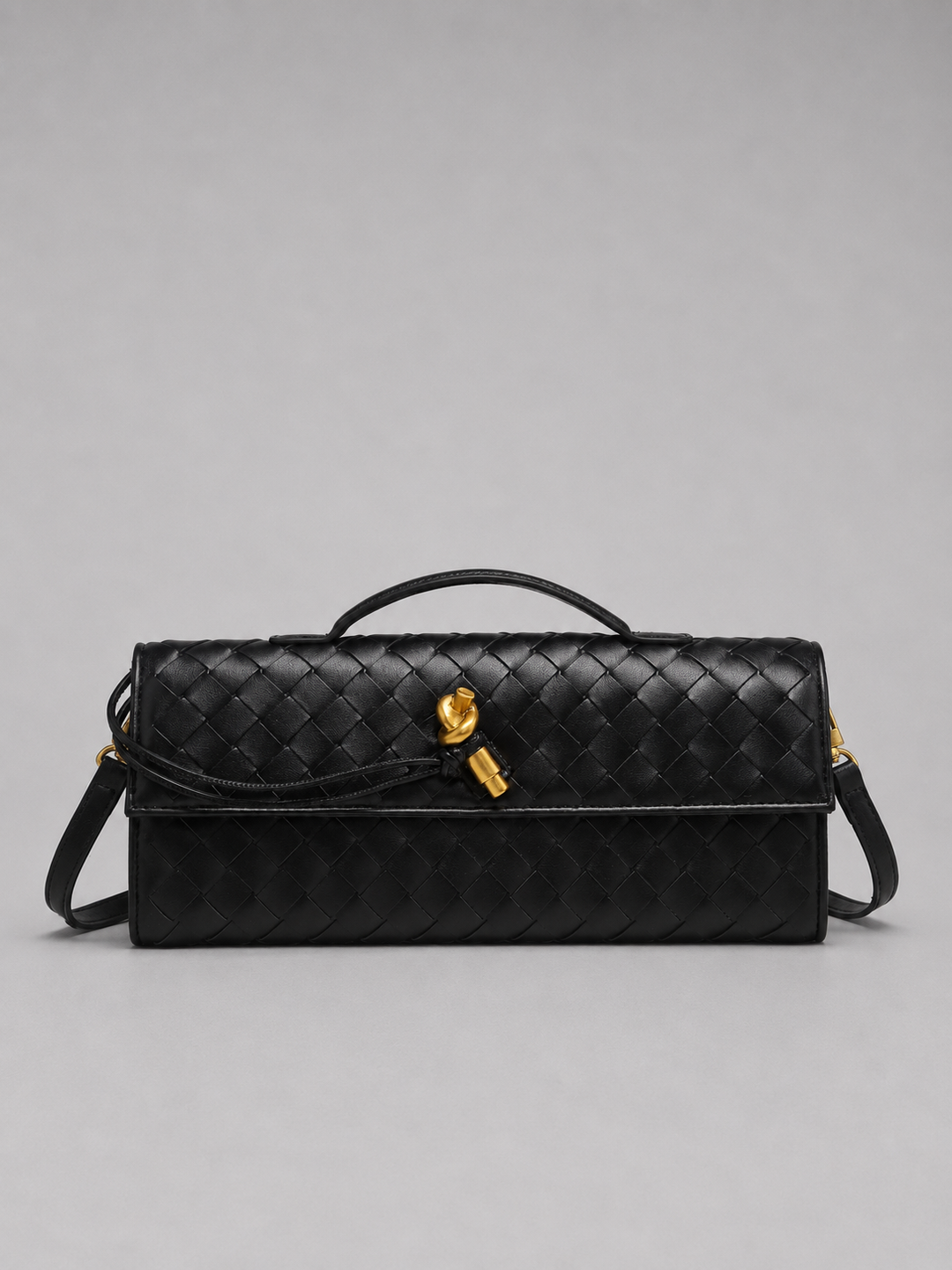 Women's Elegant Woven Leather Clutch Bag