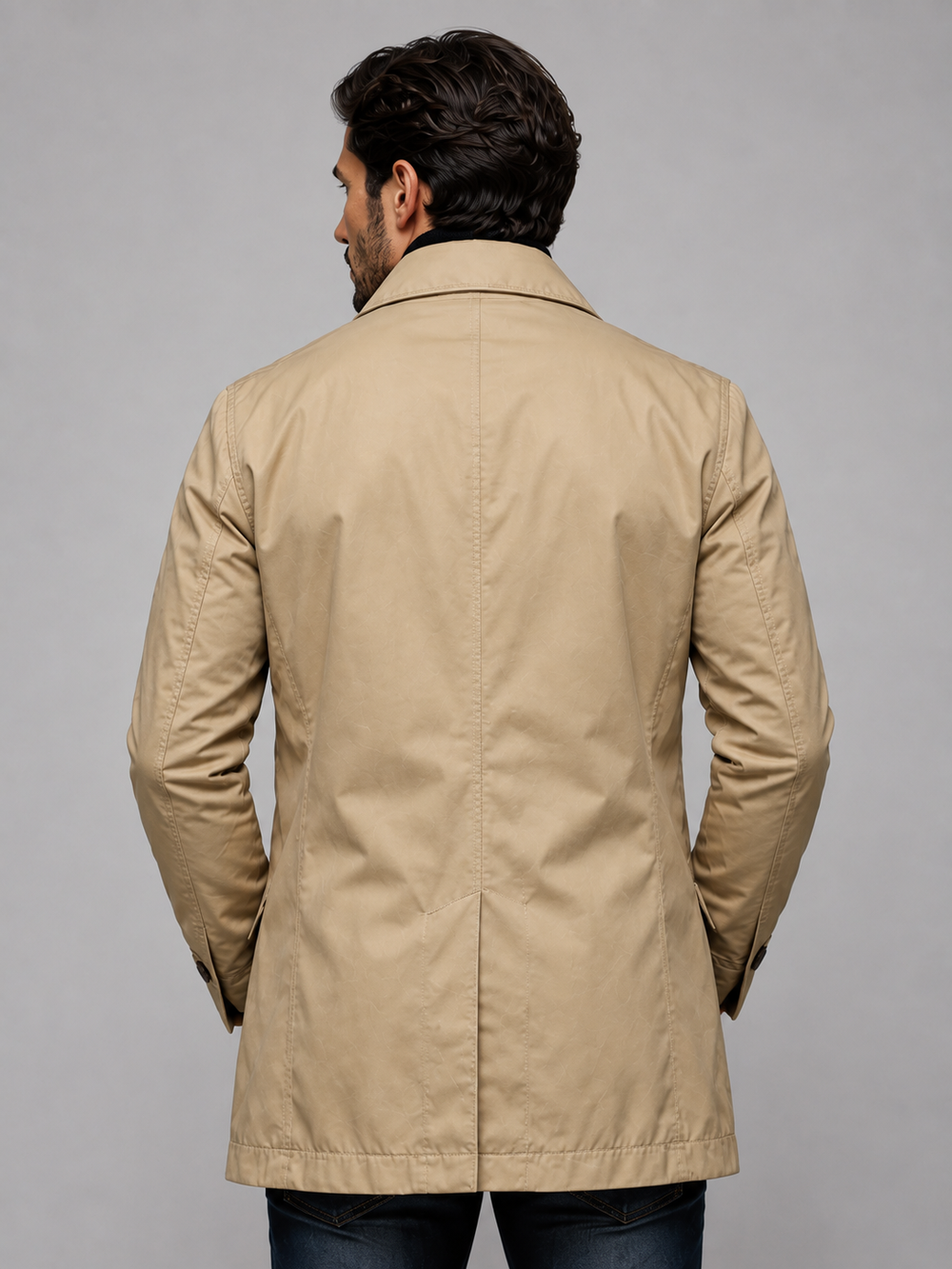 Men's Classic Wool Blend Tailored Coat