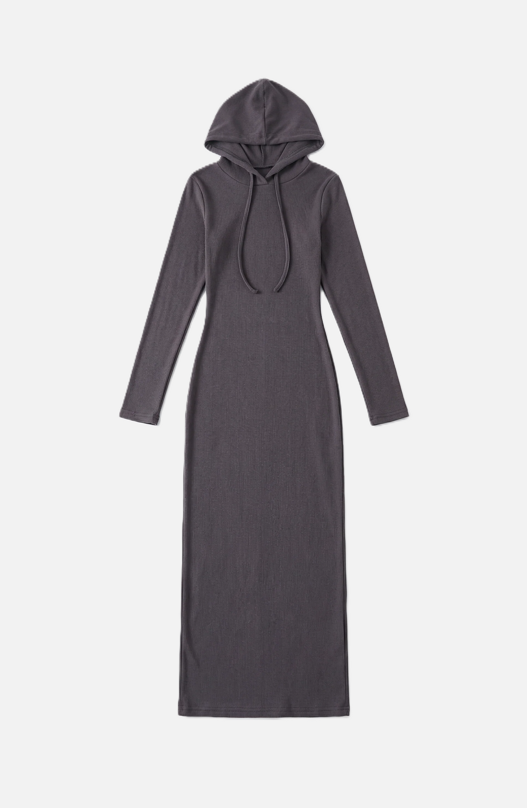 Womens Hooded Bodycon Maxi Dress Long Sleeve Casual