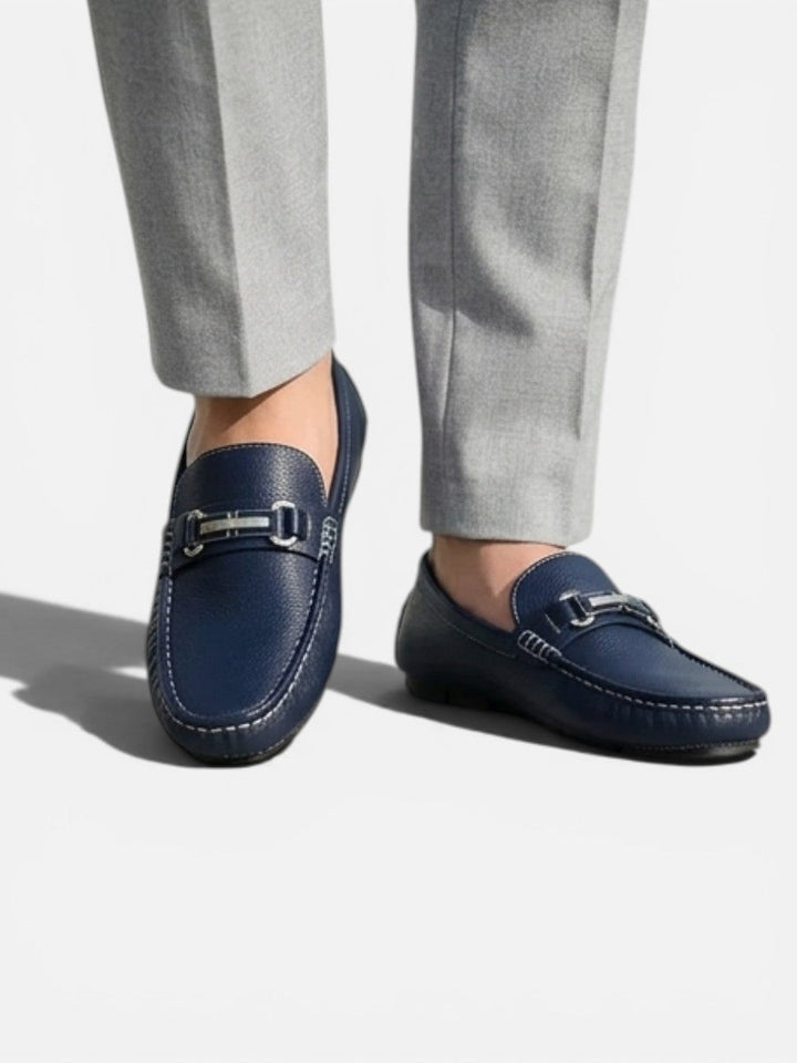 Men's Classic Leather Cushioned Slip-On Loafers