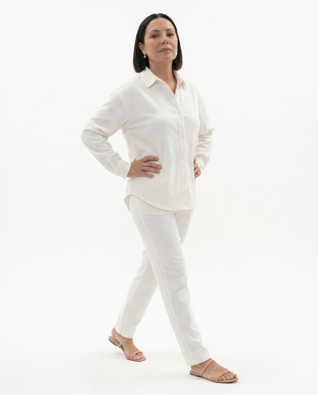 Womens Tailored Long Sleeve Shirt Fluid Fit