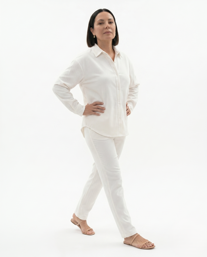 Womens Tailored Long Sleeve Shirt Fluid Fit
