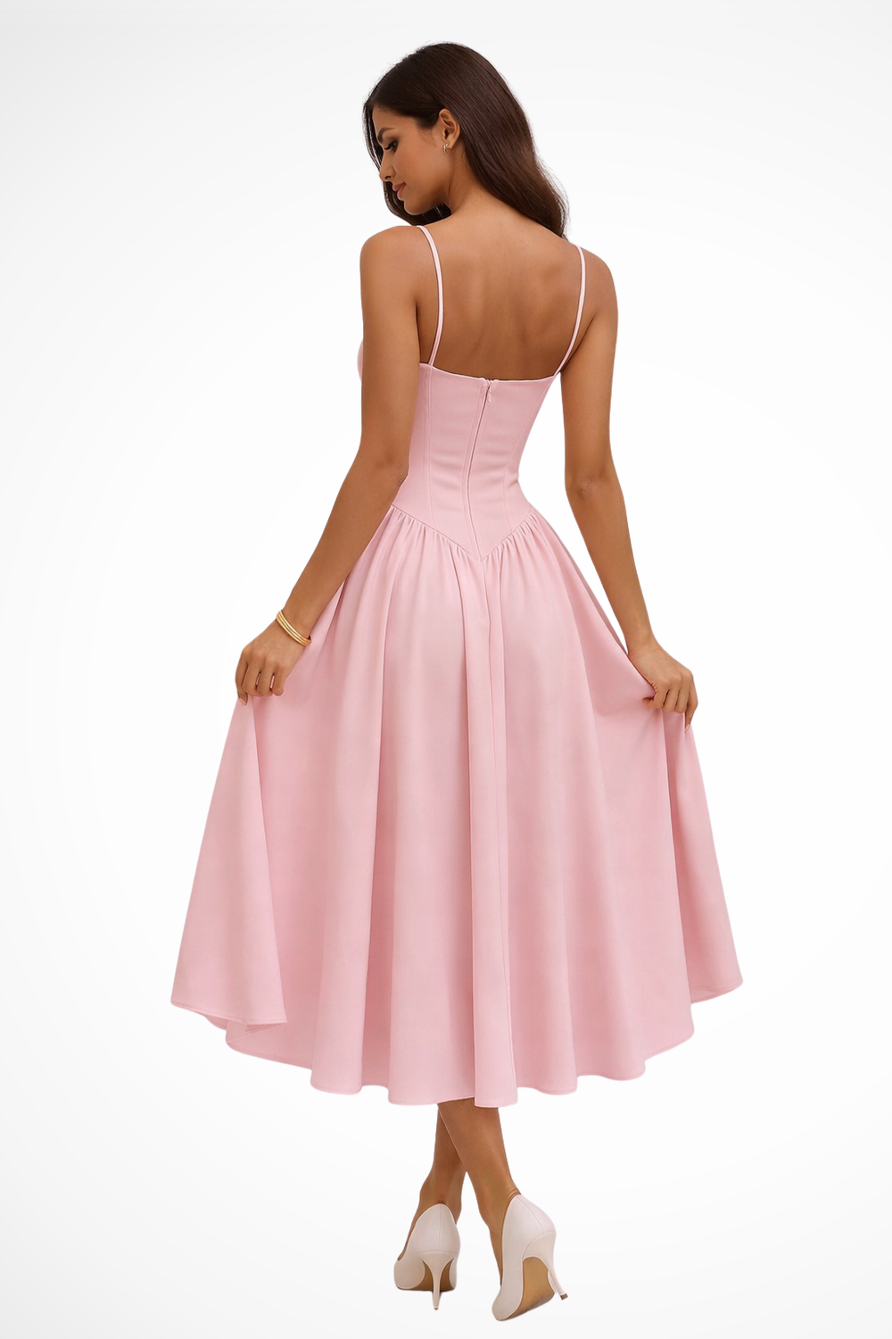 Siopie Women's Corset A-Line Midi Dress