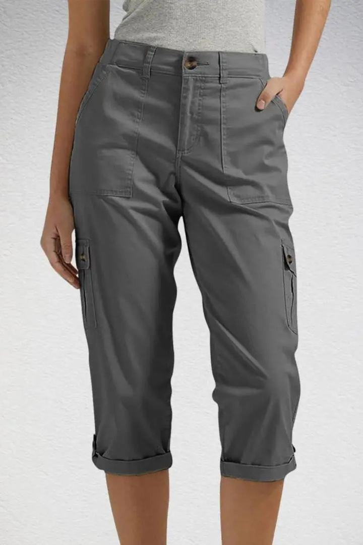 Siopie Women's Relaxed Cargo Cropped Trousers