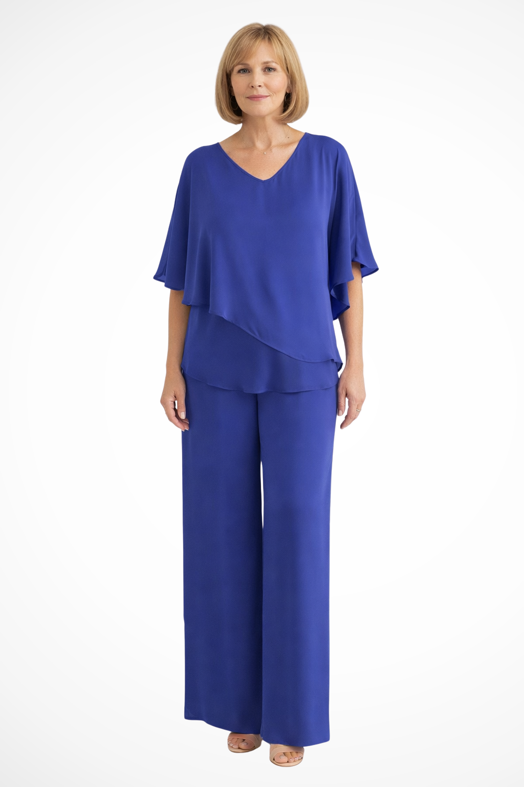 Batwing Wide Leg Co-Ord Set Blue – Siopie