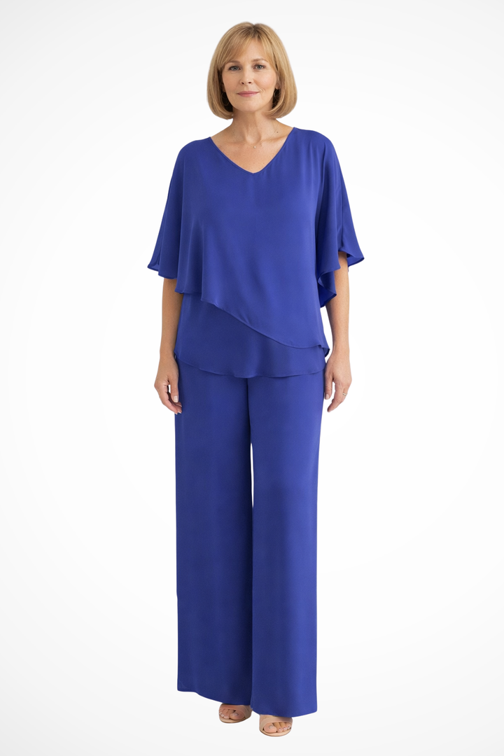 Batwing Wide Leg Co-Ord Set Blue – Siopie