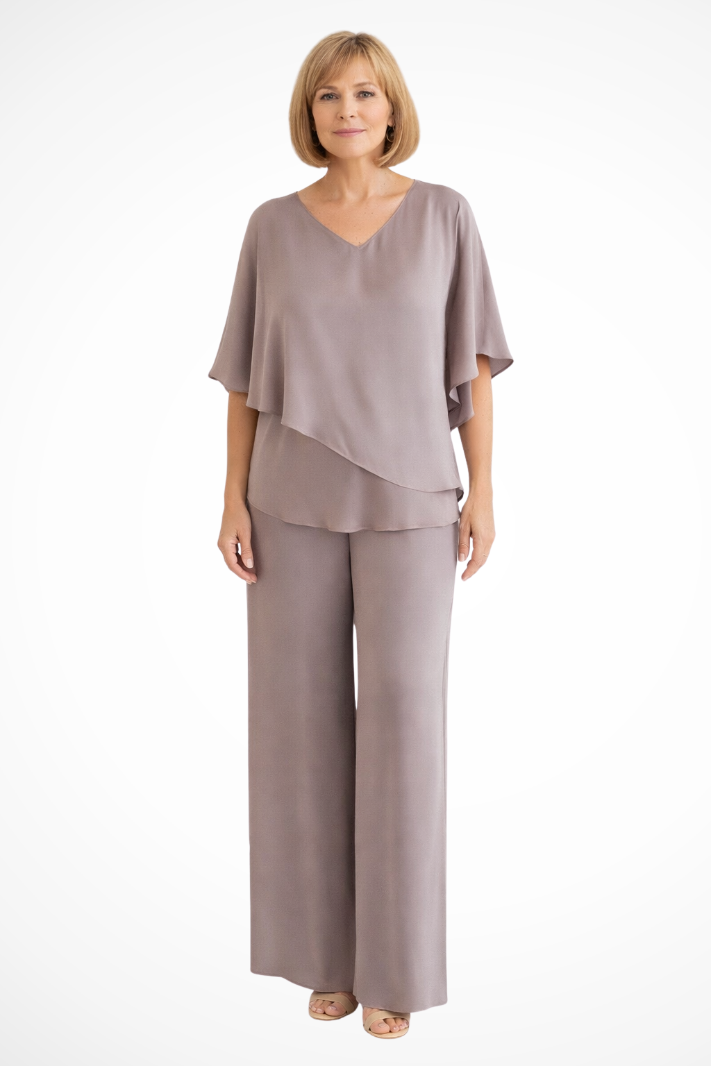 Batwing Wide Leg Co-Ord Set Khaki – Siopie