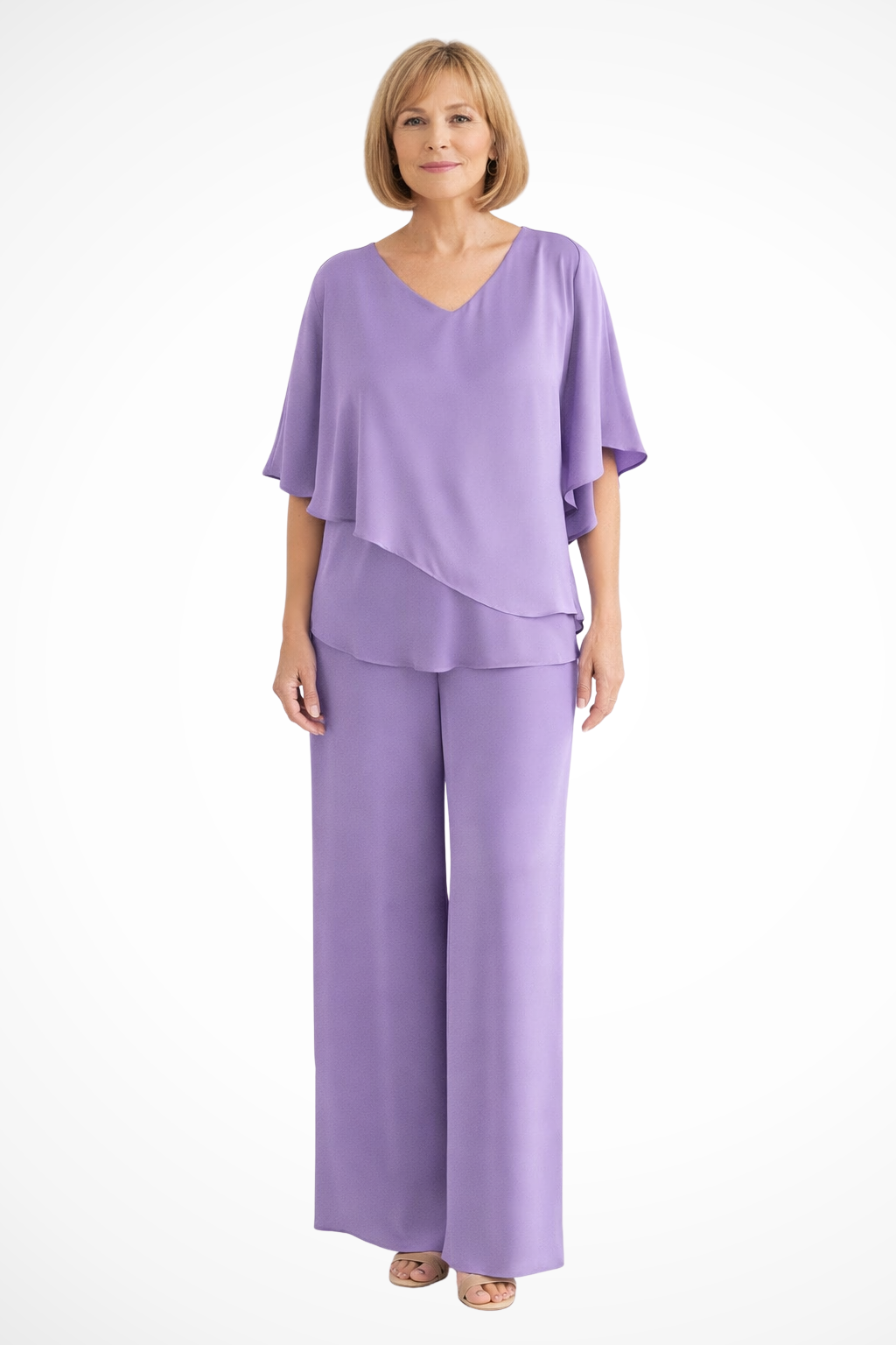 Batwing Wide Leg Co-Ord Set Purple – Siopie