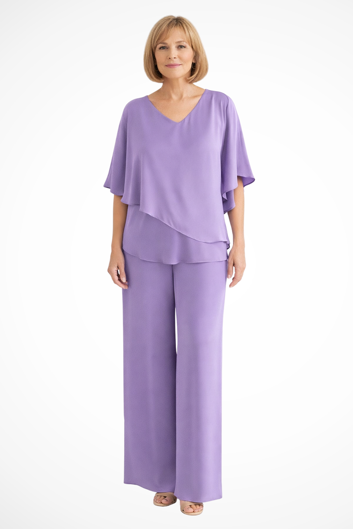 Batwing Wide Leg Co-Ord Set Purple – Siopie