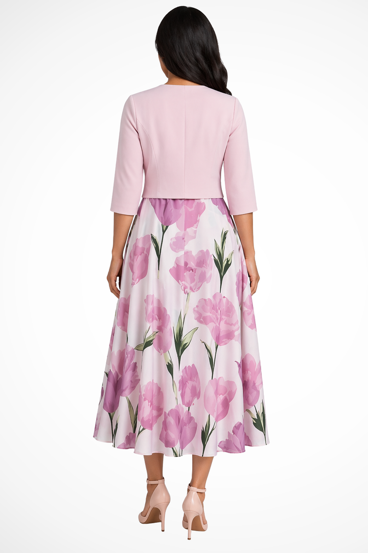 Siopie Women's Floral Maxi Dress & Jacket Set