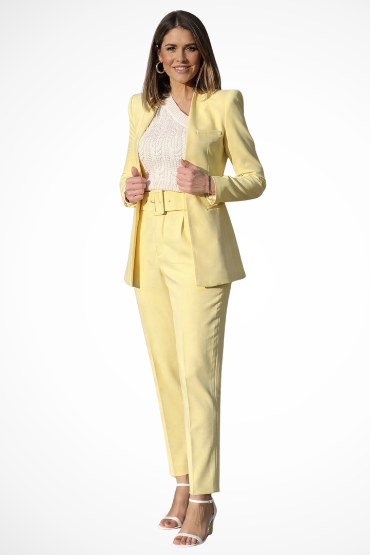 Womens Tailored Wide Leg Trousers Suit