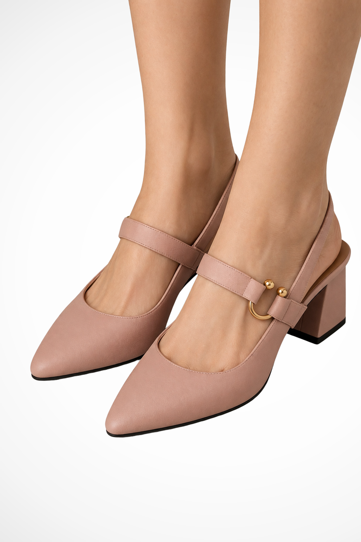 Siopie Women's Slingback Block Heel Mary Janes