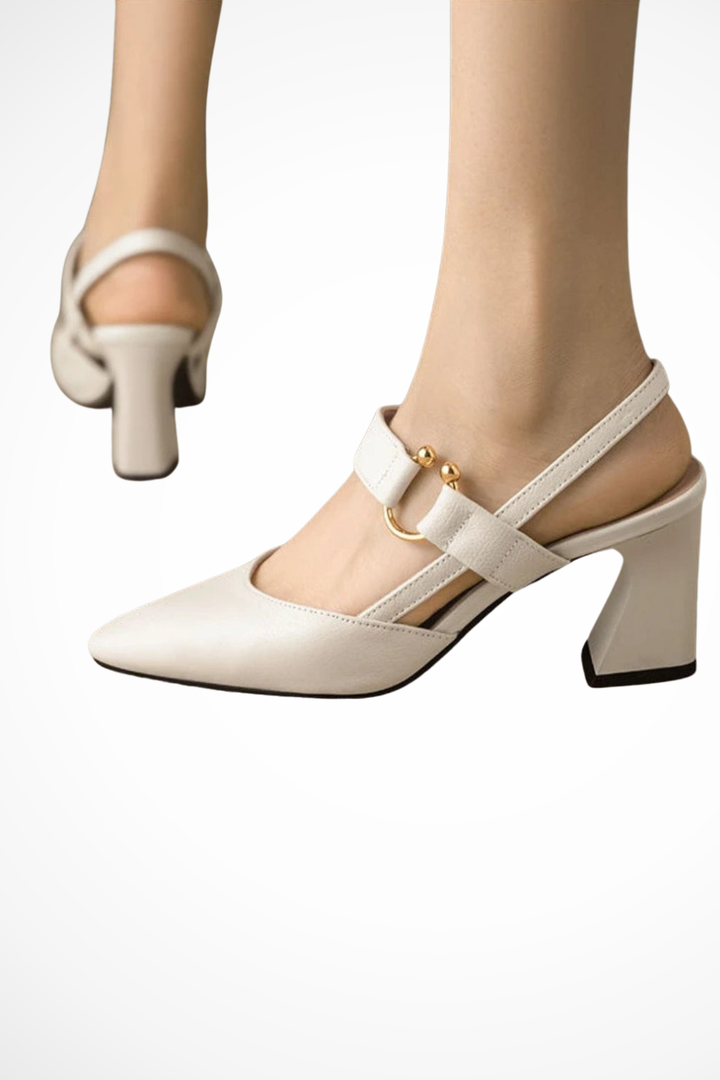 Siopie Women's Slingback Block Heel Mary Janes