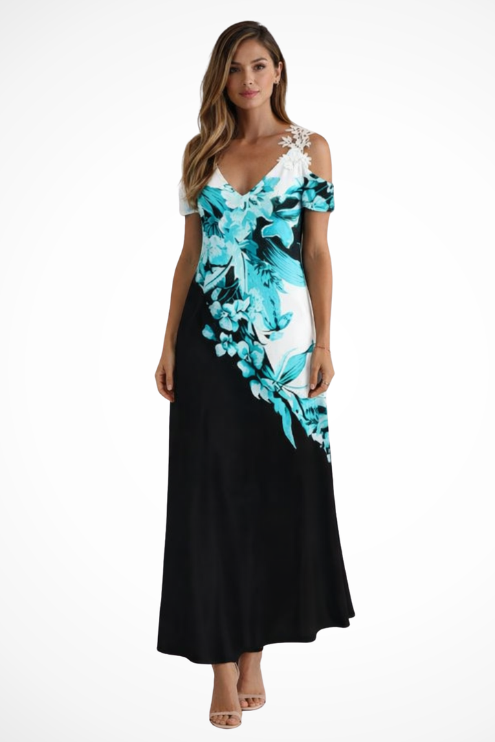 Womens Maxi Dress Floral Sleeveless Flowing