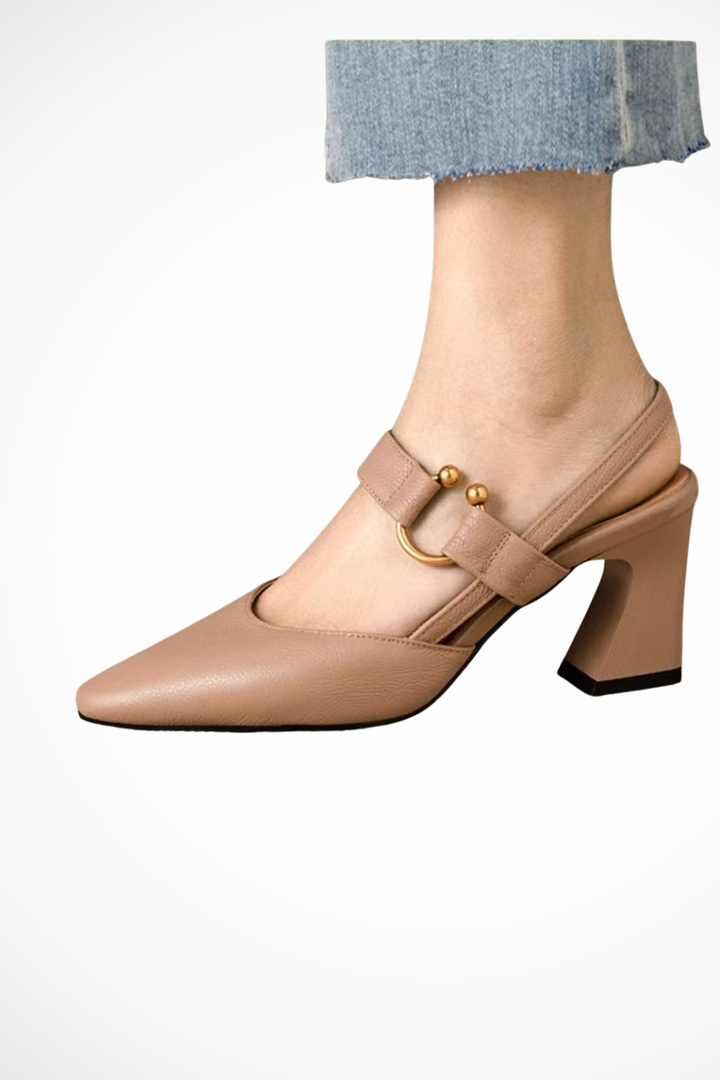 Siopie Women's Slingback Block Heel Mary Janes
