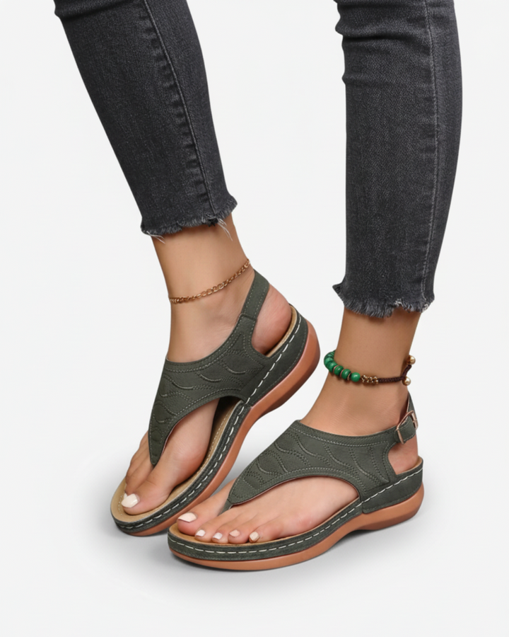 Womens Thong Sandals with Ankle Strap Casual Summer