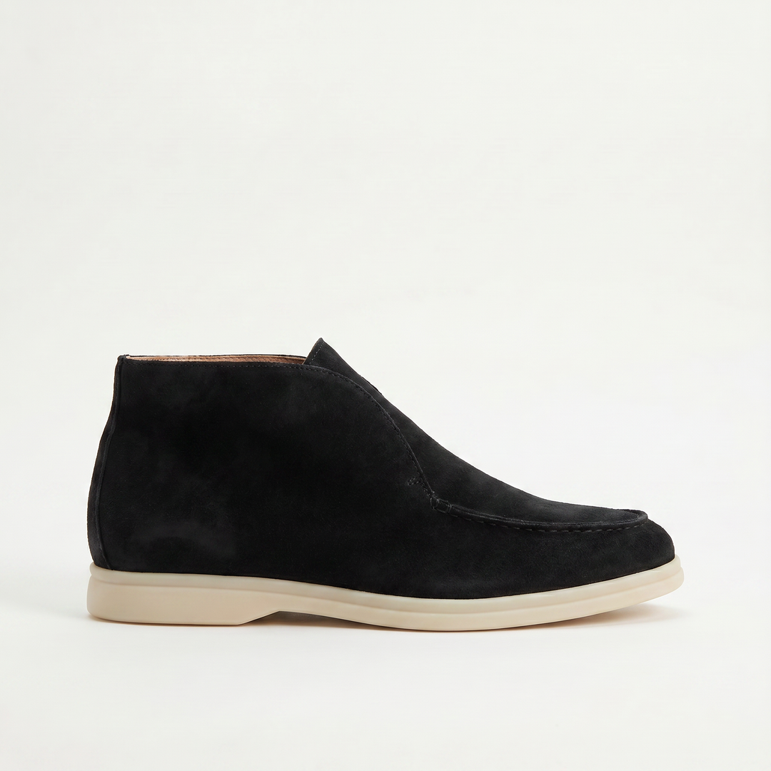 Men's Casual Leather Mid-Top Slip-On Loafers