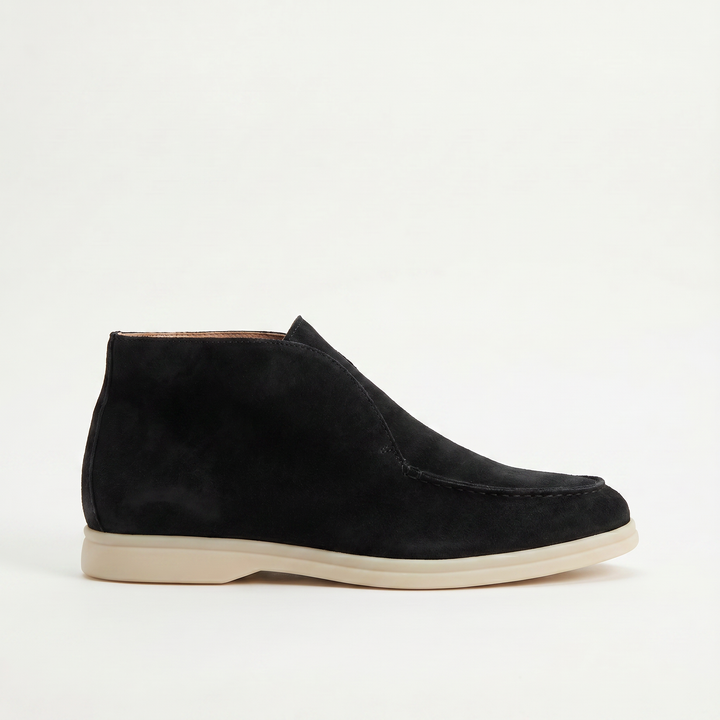 Men's Casual Leather Mid-Top Slip-On Loafers
